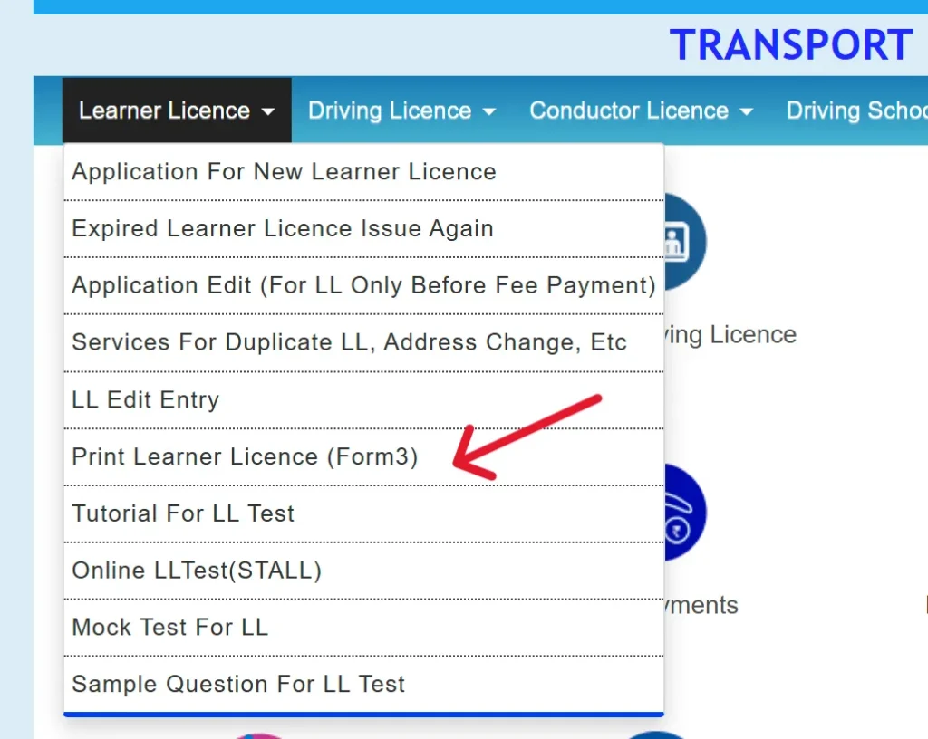 for learner licence